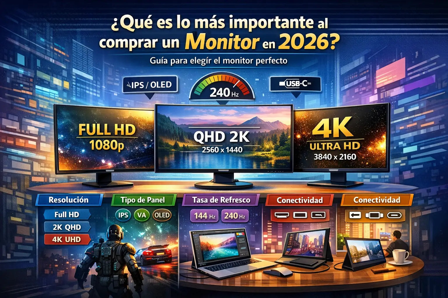 Monitores de ordenador en 2026: guía para elegir el mejor según