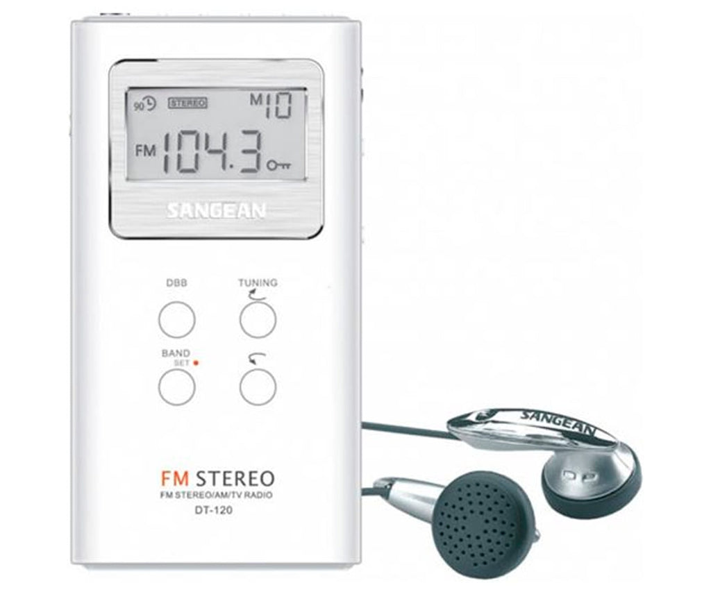 SANGEAN DT-120 BLANCO / RADIO PORTÁTIL - detalle