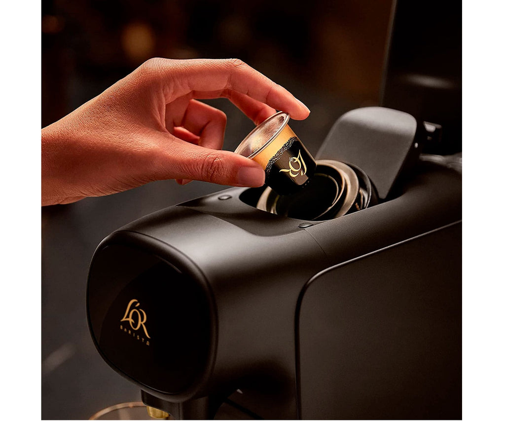 PHILIPS L'OR BARISTA NEGRA CAFETERA DE CÁPSULAS L'OR DOBLE CARGA AUTOMÁTICA - detalle