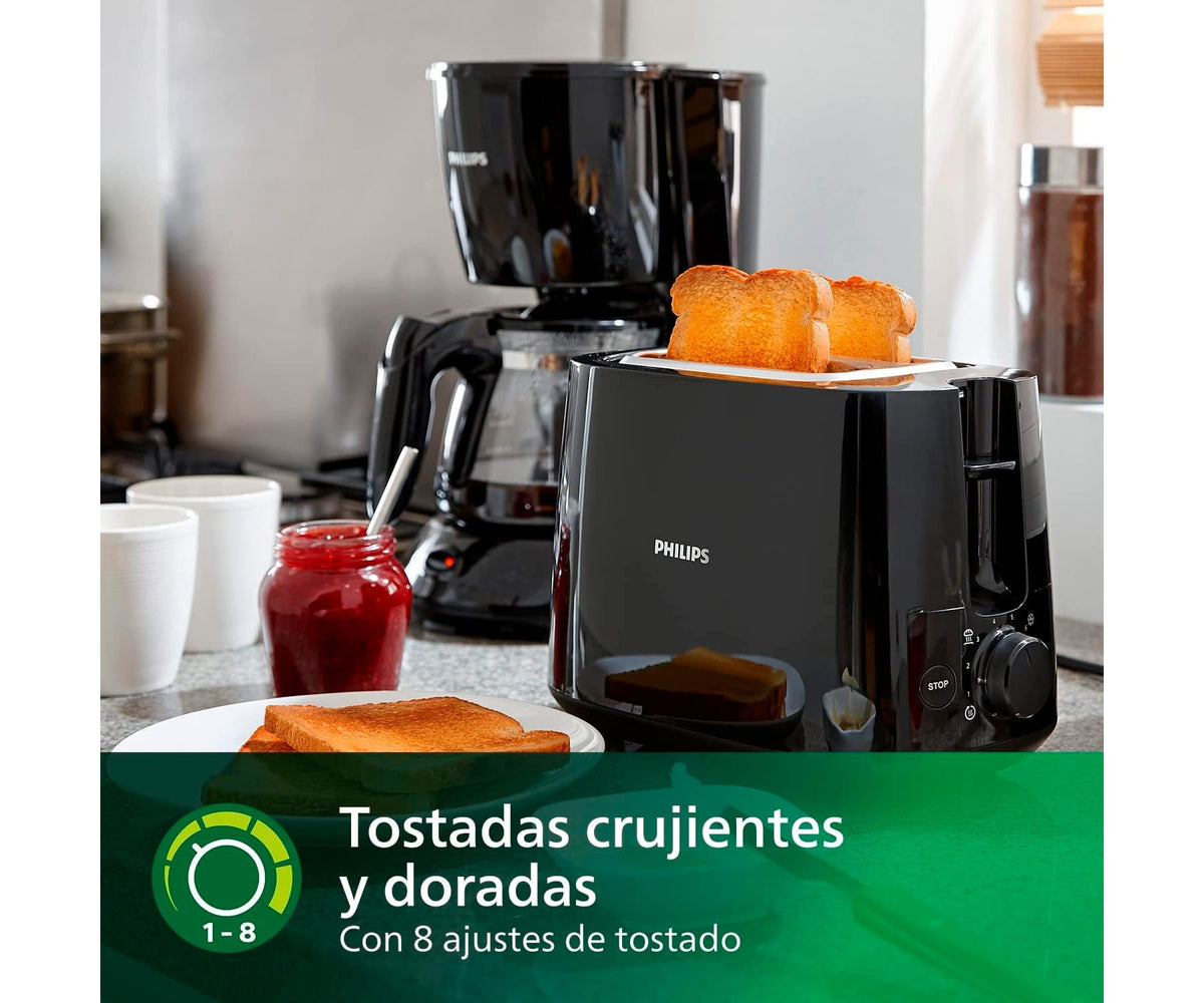 PHILIPS HD2581/90 NEGRO / TOSTADORA 2 REBANADAS / RANURA ANCHA - detalle