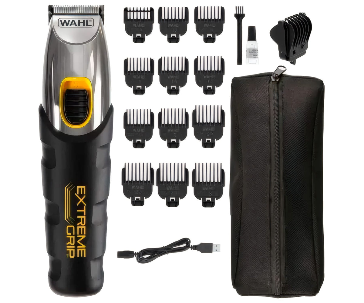 WAHL EXTREME GRIP NEGRO Y PLATA / CORTAPELOS - detalle