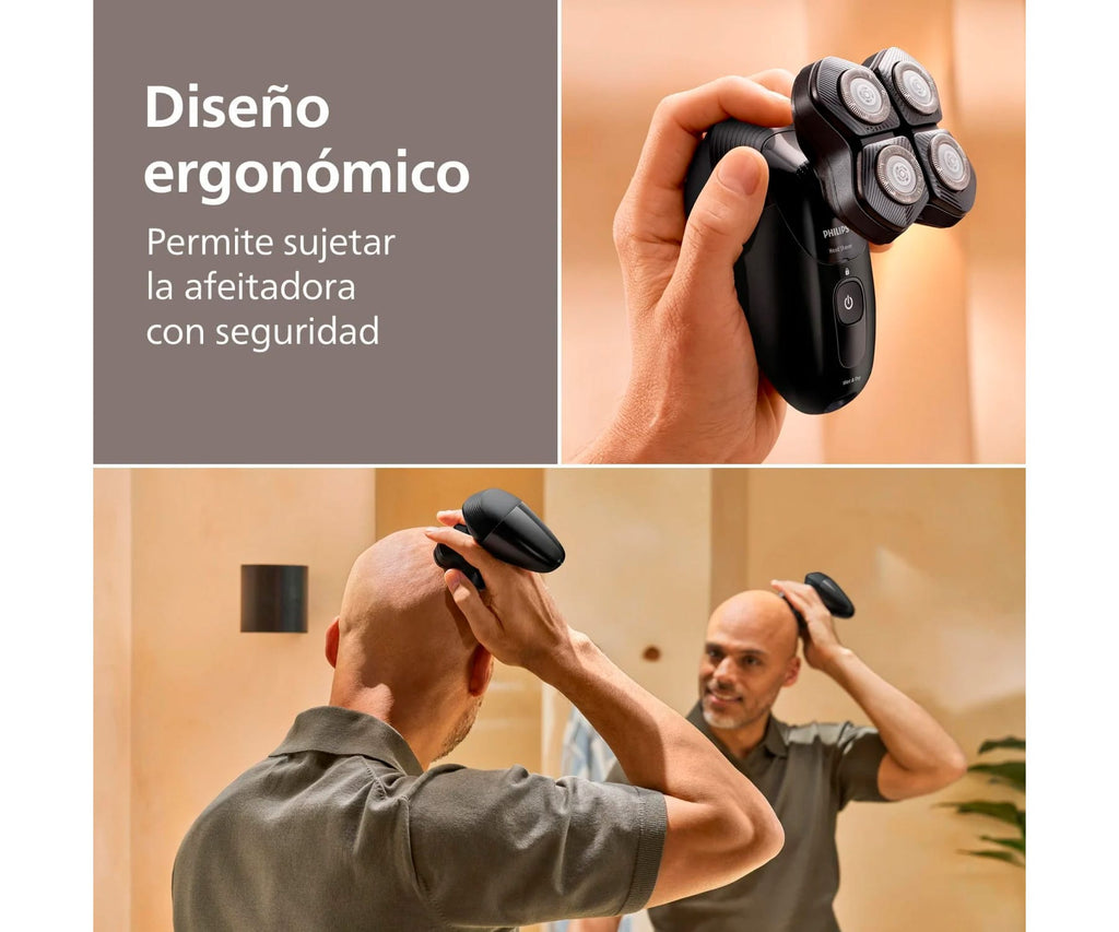 PHILIPS HEAD SHAVER PRO 5000 SERIES NEGRO / AFEITADORA ESSENTIAL CON CUCHILLAS COMFORTCUT - detalle