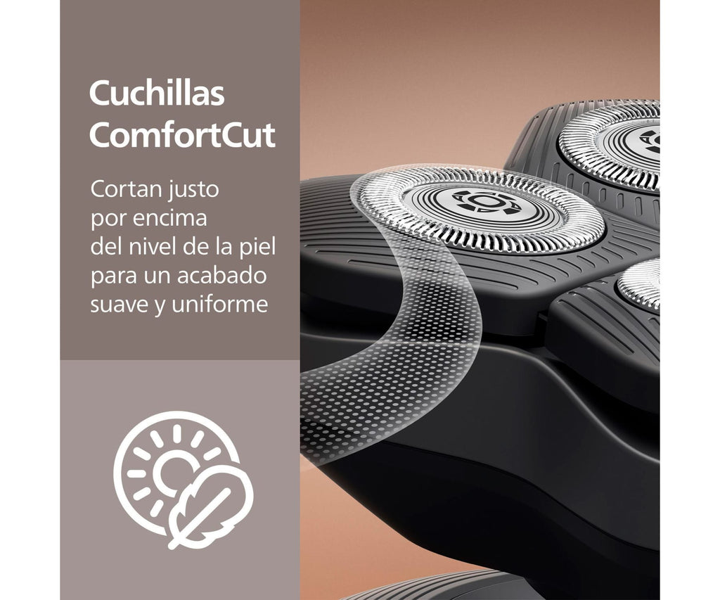 PHILIPS HEAD SHAVER PRO 5000 SERIES NEGRO / AFEITADORA ESSENTIAL CON CUCHILLAS COMFORTCUT - detalle