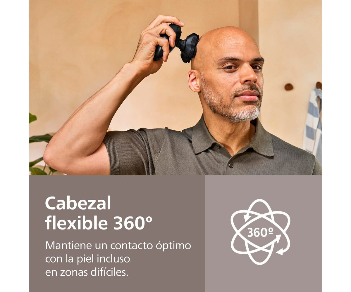 PHILIPS HEAD SHAVER PRO 5000 SERIES NEGRO / AFEITADORA ESSENTIAL CON CUCHILLAS COMFORTCUT - detalle