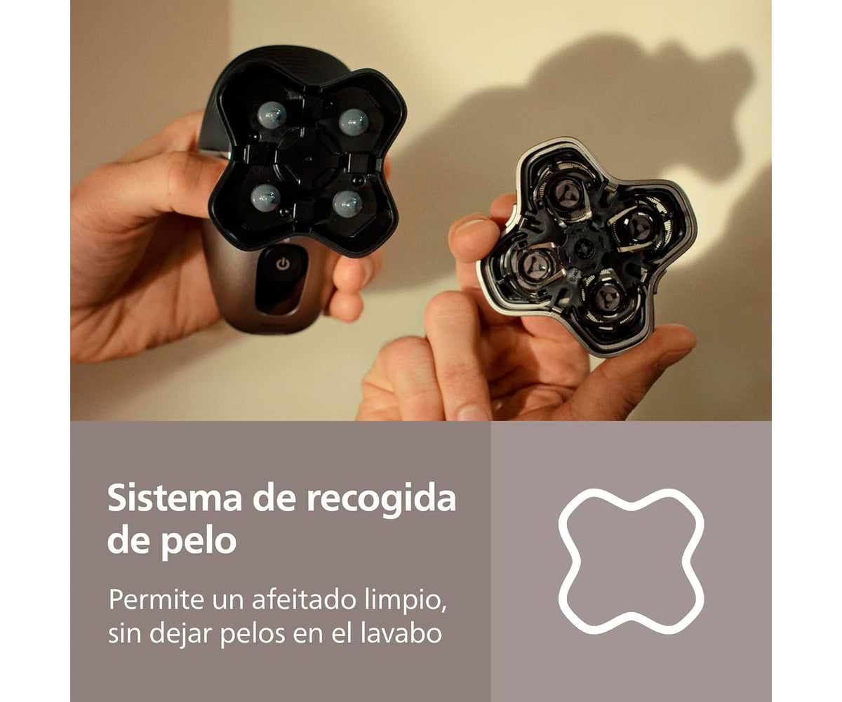 PHILIPS HEAD SHAVER PRO 7000 SERIES NEGRO / AFEITADORA ADVANCED CON 90 MINUTOS DE FUNCIONAMIENTO - detalle