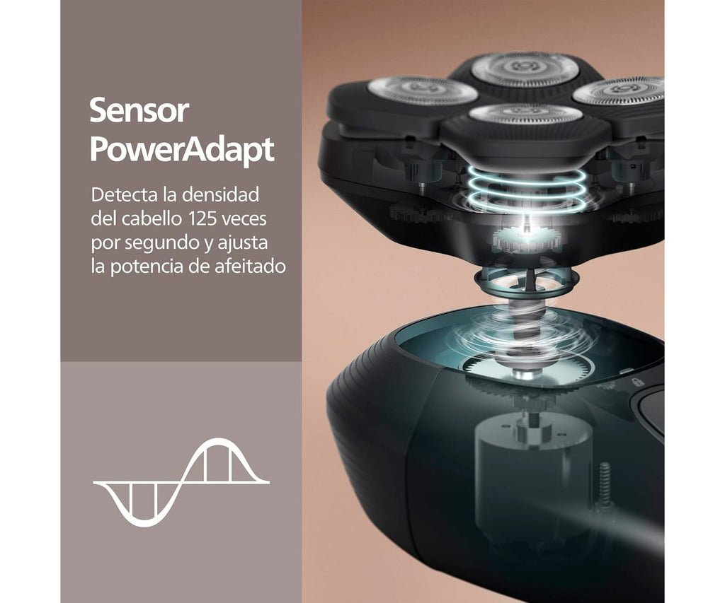 PHILIPS HEAD SHAVER PRO 7000 SERIES NEGRO / AFEITADORA ADVANCED CON 90 MINUTOS DE FUNCIONAMIENTO - detalle