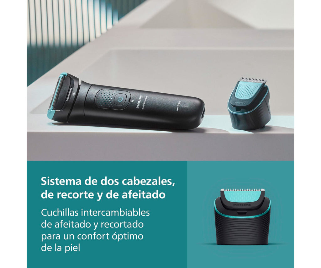 PHILIPS BODY GROOMER 7000 SERIES NEGRO / RECORTADORA DE BARBA Y CUERPO - detalle