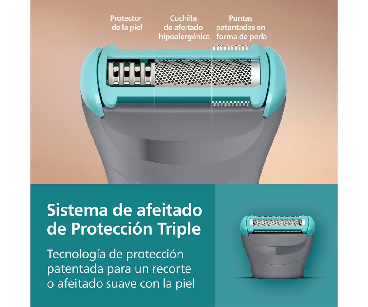 PHILIPS BODY GROOMER BG3485/15 GRIS / RECORTADORA DE BARBA Y CUERPO - detalle