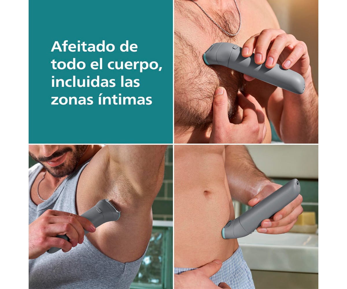 PHILIPS BODY GROOMER BG3485/15 GRIS / RECORTADORA DE BARBA Y CUERPO - detalle