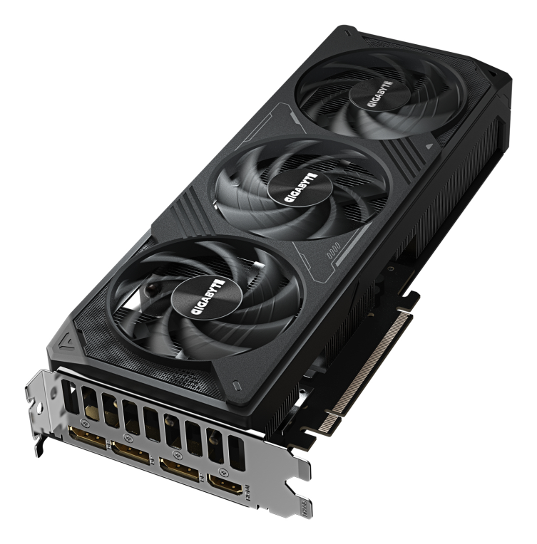 GIGABYTE GeForce RTX 5070 WINDFORCE OC SFF 12G Tarjeta Gráfica - 12GB GDDR7. 192 bits. PCI-E 5.0. 2542 MHz Core Clock. 3 x DP 2.1a. 1 x HDMI 2.1b. NVIDIA DLSS 4. GV-N5070WF3OC-12GD - detalle