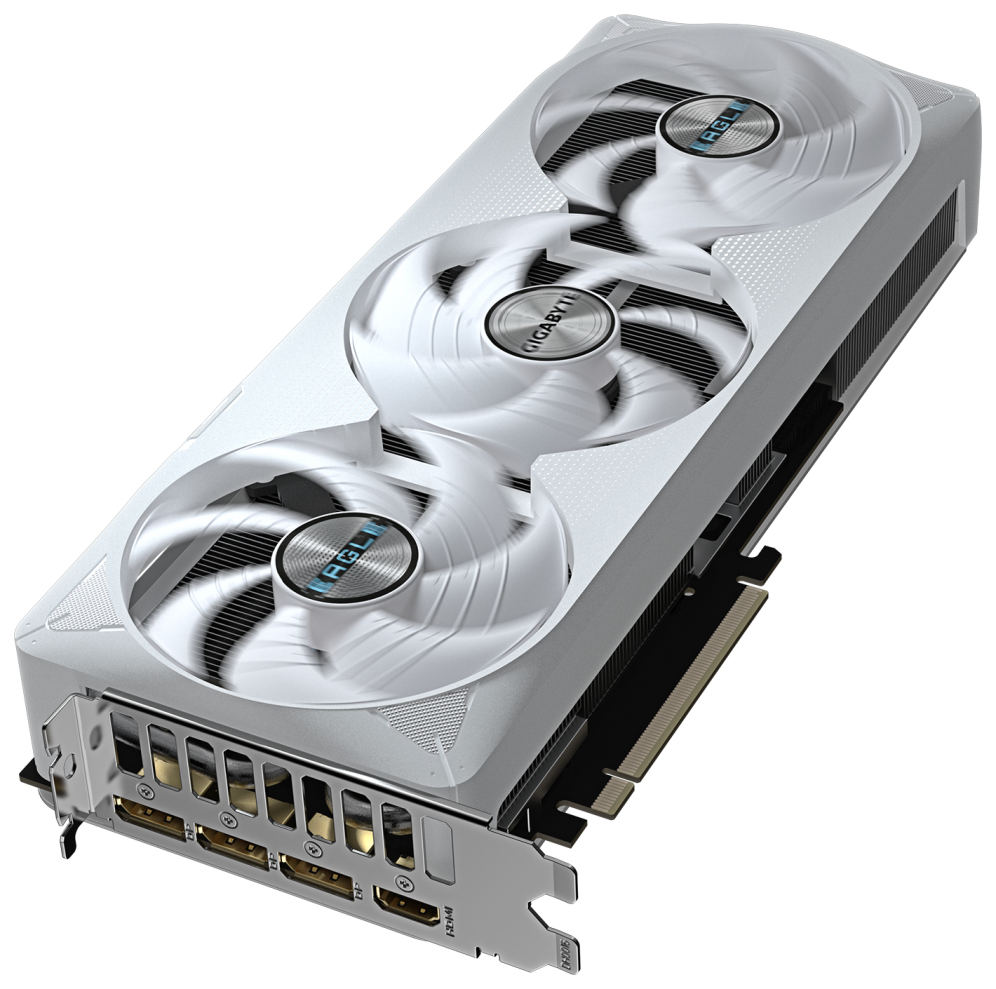 GIGABYTE GeForce RTX 5070 Ti EAGLE OC ICE SFF 16G Tarjeta Gráfica - 16GB GDDR7. 256 bits. PCI-E 5.0. 2542 MHz Core Clock. 3 x DP 2.1a. 1 x HDMI 2.1b. NVIDIA DLSS 4. GV-N507TEAGLEOC ICE-16GD - detalle