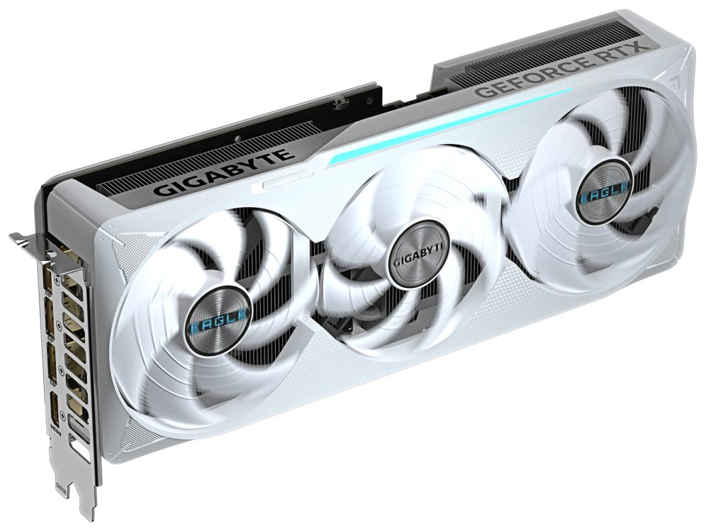 GIGABYTE GeForce RTX 5070 Ti EAGLE OC ICE SFF 16G Tarjeta Gráfica - 16GB GDDR7. 256 bits. PCI-E 5.0. 2542 MHz Core Clock. 3 x DP 2.1a. 1 x HDMI 2.1b. NVIDIA DLSS 4. GV-N507TEAGLEOC ICE-16GD - detalle