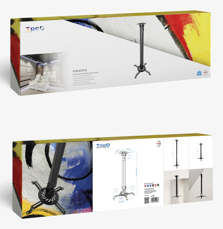 TooQ PJ3030TN-B montaje para projector Negro