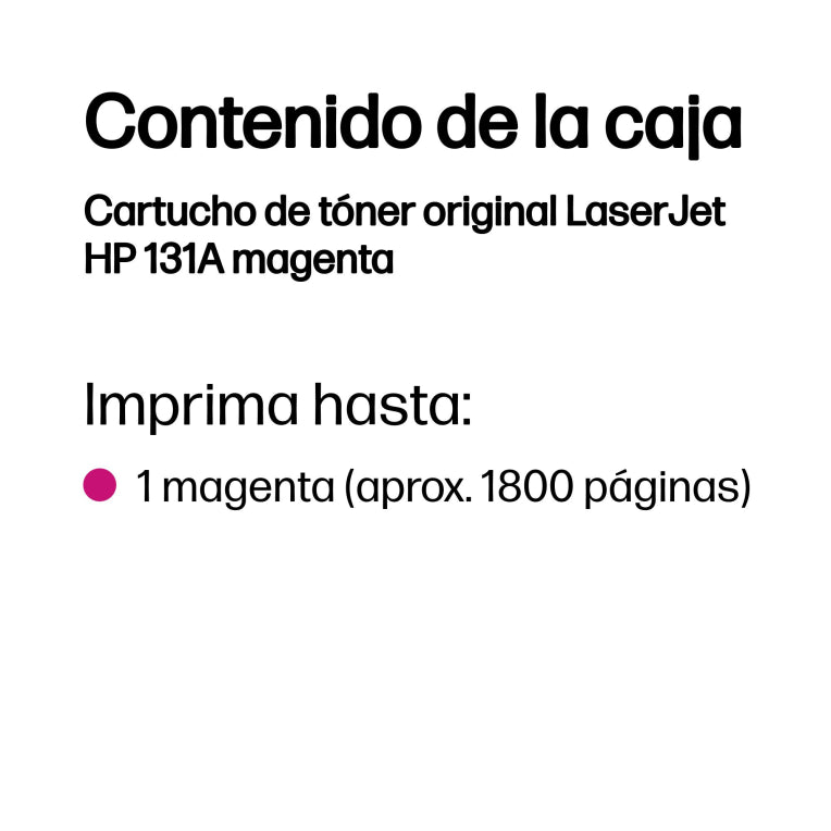 HP Cartucho de tóner original LaserJet 131A magenta