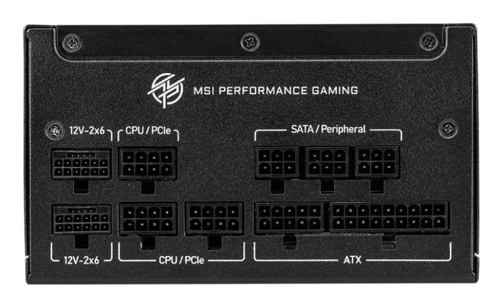 Fonte de alimentación MSI MPG A850GS PCIE5, 850 W, 24 pines, ATX, negra