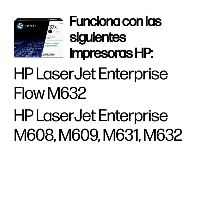 HP Cartucho de tóner original LaserJet 37X de alta capacidad negro