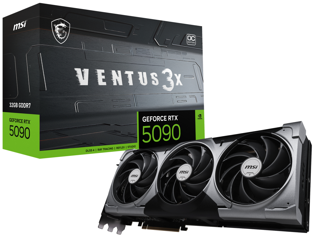 MSI VENTUS GEFORCE RTX 5090 32G 3X OC tarjeta gráfica NVIDIA 32 GB GDDR7 - detalle