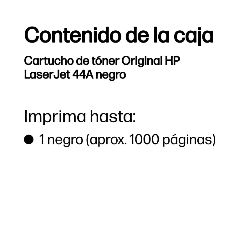 HP Cartucho de tóner Original LaserJet 44A negro