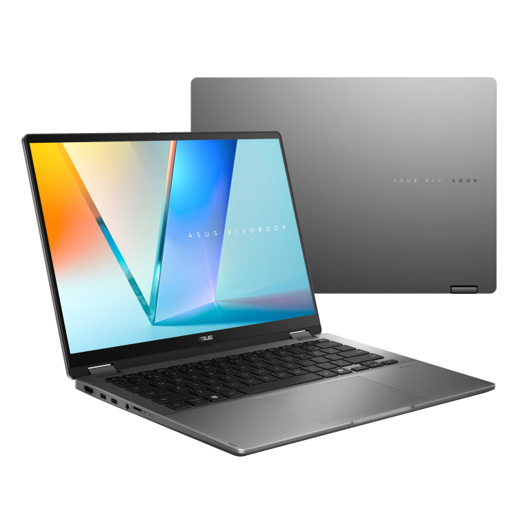 ASUS Vivobook 14 Flip OLED TP3407SA-QL064W Copilot+ PC - Ordenador Portátil 14" WUXGA (Intel Core Ultra 7 258V. 32GB RAM. 1TB SSD. Arc Graphics 140V. Windows 11 Home) Gris - Teclado QWERTY español