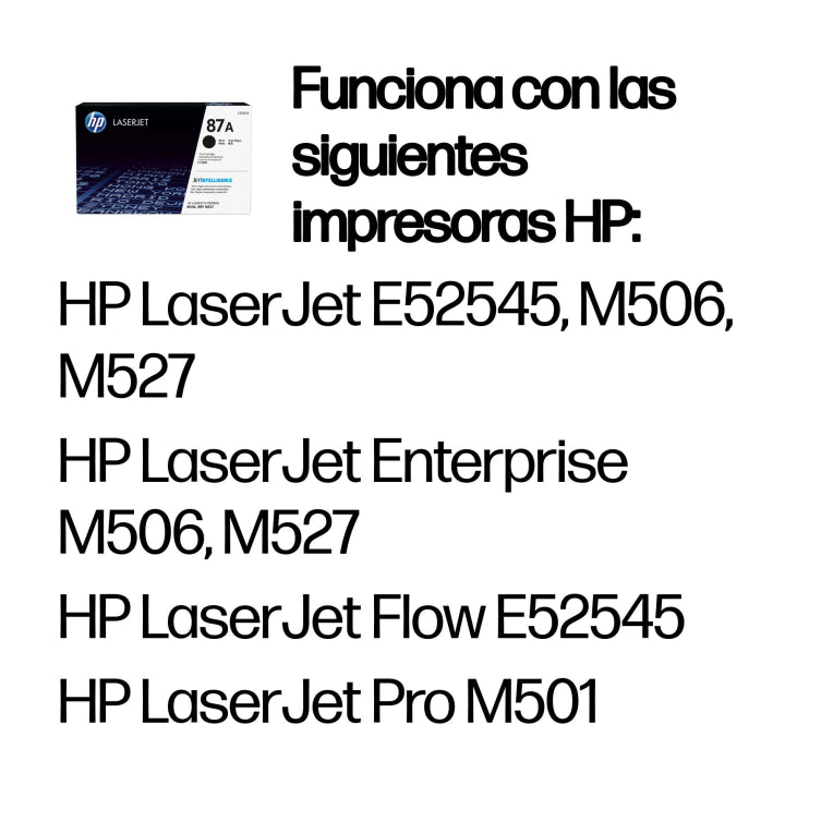 HP Cartucho de tóner original LaserJet 87A negro