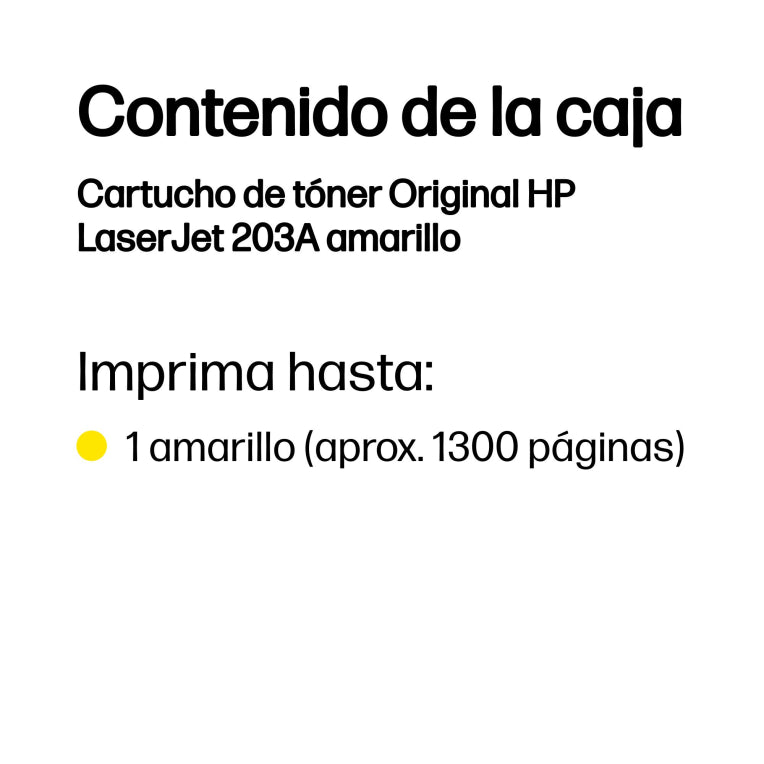 HP Cartucho de tóner Original LaserJet 203A amarillo
