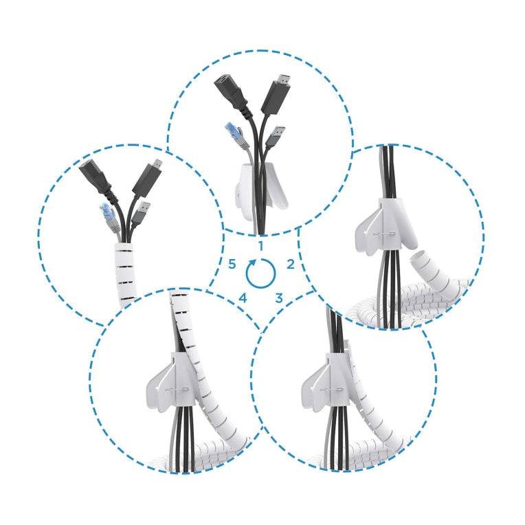 AISENS A151-0918 organizador de cables Universal Pasacables Blanco 1 pieza(s)