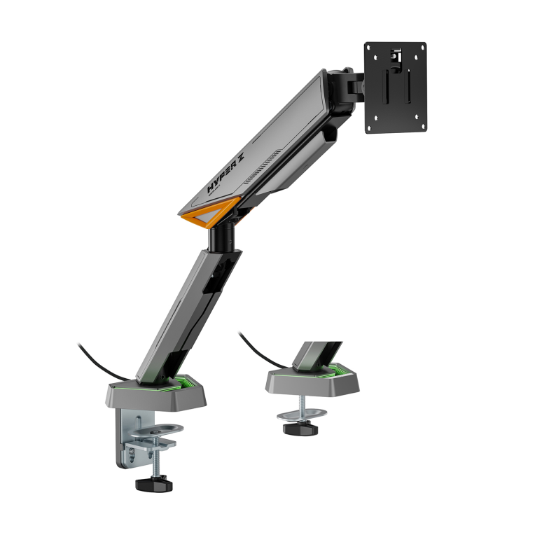 AISENS DT49TSRRGB-347 soporte para monitor 124.5 cm (49") Escritorio Negro. Gris - detalle