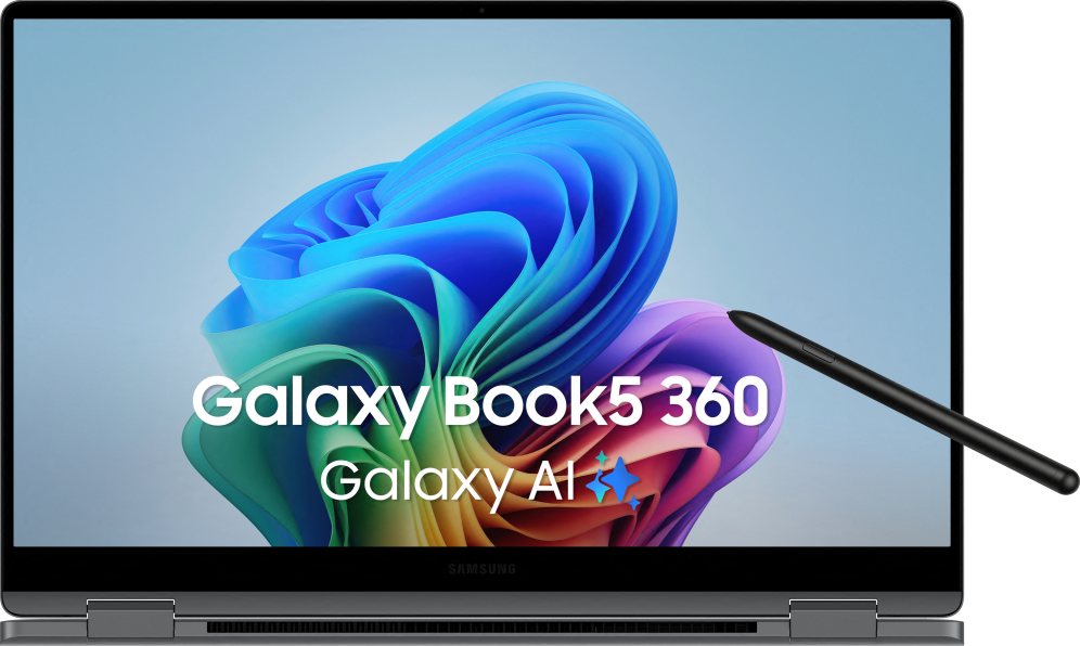 Samsung Galaxy Book5 360 Intel Core Ultra 5 226V Híbrido (2-en-1) 39.6 cm (15.6") Pantalla táctil Full HD 16 GB LPDDR5x-SDRAM 512 GB SSD Wi-Fi 7 (802.11be) Windows 11 Pro Gris - detalle