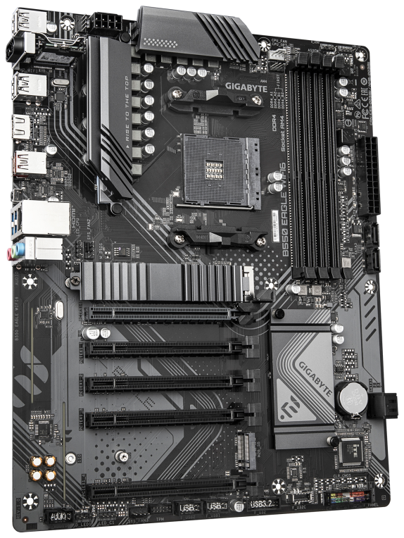 GIGABYTE B550 EAGLE WIFI6 Placa base - Procesadores AMD Ryzen serie 5000 G. VRM de 10+3+1 fases. hasta 3200 MHz DDR4. 1xPCIe 4.0 + 1xPCIe 3.0 M.2. LAN 1GbE. WIFI 6. USB 3.2 Gen 2 - detalle