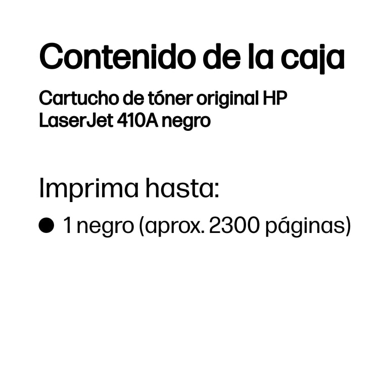 HP Cartucho de tóner original LaserJet 410A negro
