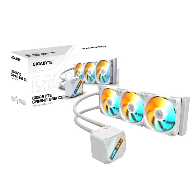 GIGABYTE GAMING 360 ICE Procesador Sistema de refrigeración líquida todo en uno 12 cm Blanco 1 pieza(s) - detalle