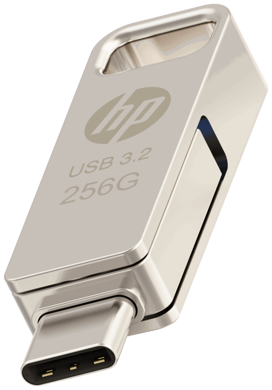 HP HPFD206C-256 unidad flash USB 256 GB USB Type-A / USB Type-C 3.2 Gen 2 (3.1 Gen 2) Plata - detalle