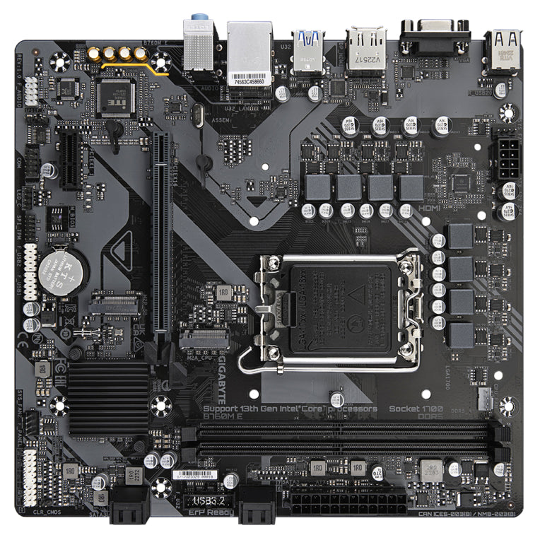 Placa base GIGABYTE B760M E con Intel B760 LGA 1700 micro ATX