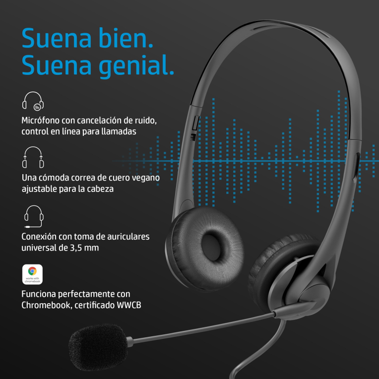 HP Auriculares estéreo de 3.5 mm G2 - detalle