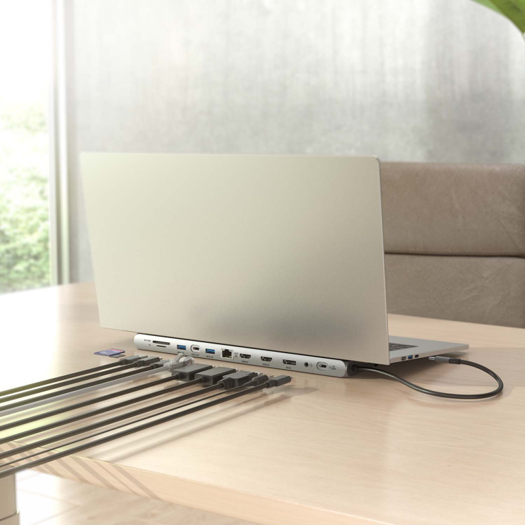 AISENS ASUC-12P020-GR base para portátil y replicador de puertos Alámbrico USB 3.2 Gen 1 (3.1 Gen 1) Type-C - detalle