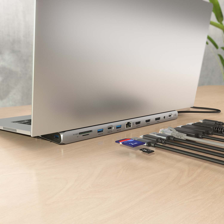 AISENS ASUC-12P020-GR base para portátil y replicador de puertos Alámbrico USB 3.2 Gen 1 (3.1 Gen 1) Type-C - detalle