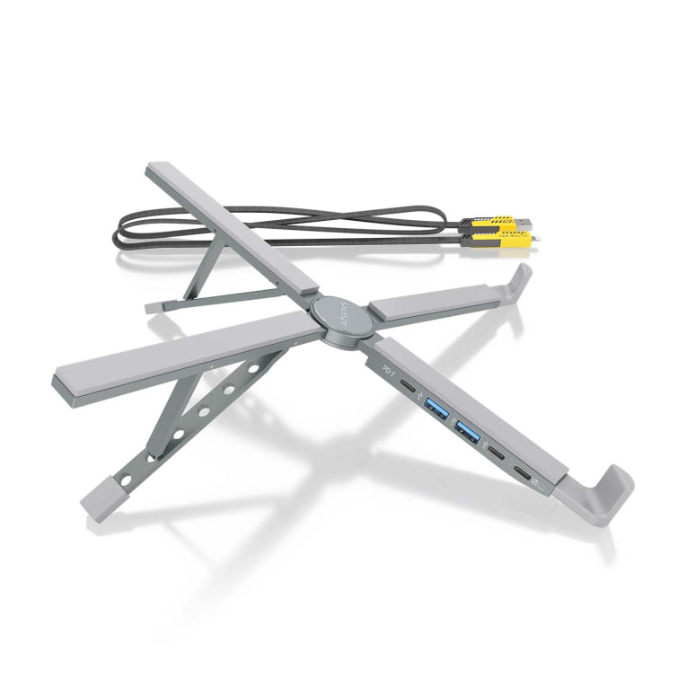 AISENS ASUC-4P021-GR base para portátil y replicador de puertos Alámbrico USB 3.2 Gen 1 (3.1 Gen 1) Type-C