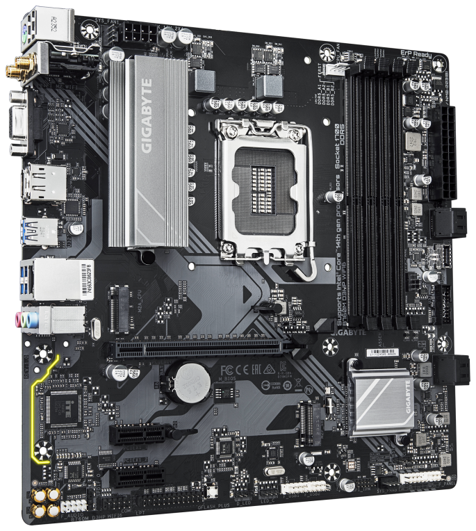 GIGABYTE B760M D3HP WIFI6 Placa base - Compatible con procesadores Intel Core 14ª generación. VRM digital de 4+1+1 fases. hasta 5600 MHz DDR5. 2x M.2 PCIe 4.0. Wi-Fi 6. LAN GbE. USB 3.2 Gen 1 - detalle