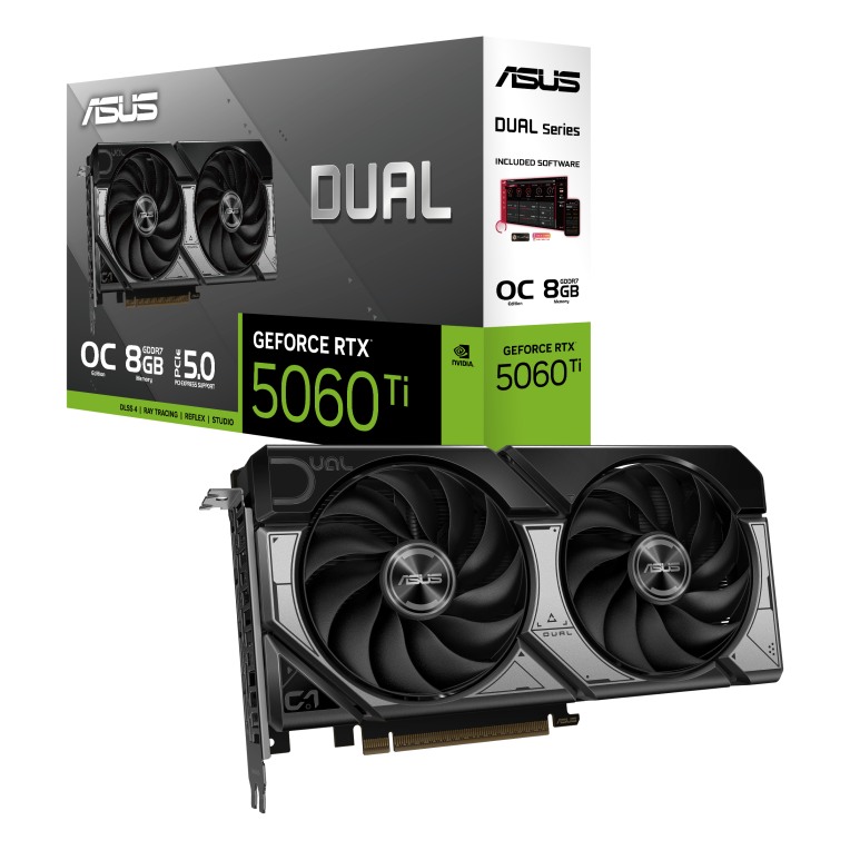 ASUS Dual -RTX5060TI-O8G NVIDIA GeForce RTX 5060 Ti 8 GB GDDR7 - detalle
