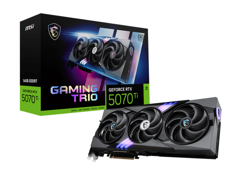 MSI GAMING GeForce RTX 5070 Ti 16G TRIO OC NVIDIA 16 GB GDDR7 - detalle