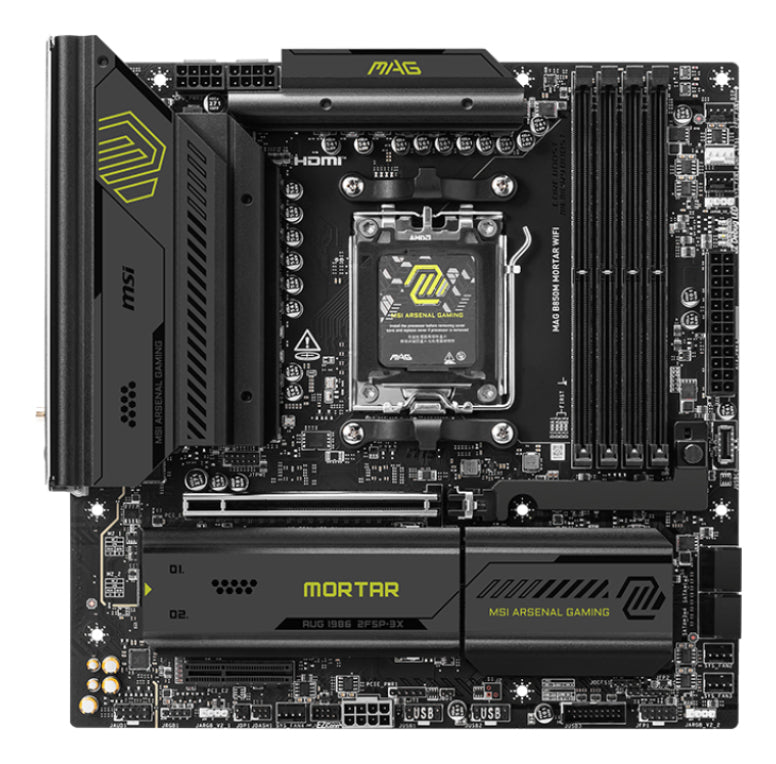 MSI MAG B850M MORTAR WIFI placa base AMD B850 Zócalo AM5 micro ATX - detalle