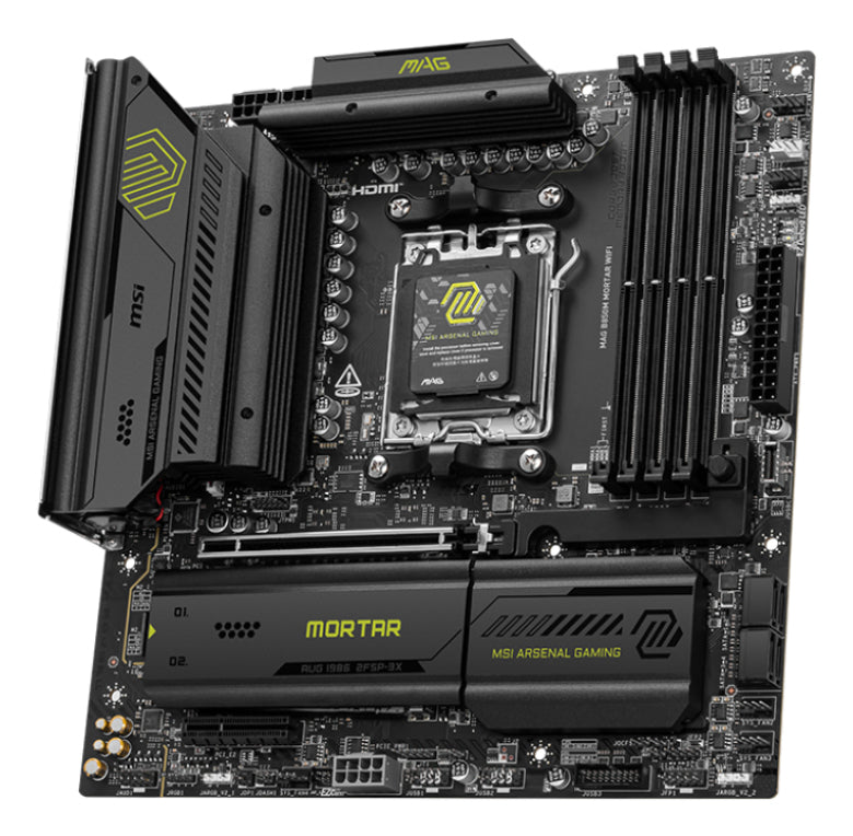 MSI MAG B850M MORTAR WIFI placa base AMD B850 Zócalo AM5 micro ATX - detalle
