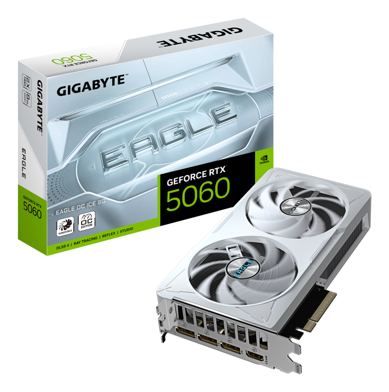 GIGABYTE GeForce RTX 5060 EAGLE OC ICE 8G NVIDIA - detalle