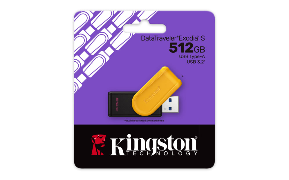 Kingston Technology DataTraveler Exodia S unidad flash USB USB tipo A 3.2 Gen 1 (3.1 Gen 1) Negro. Amarillo