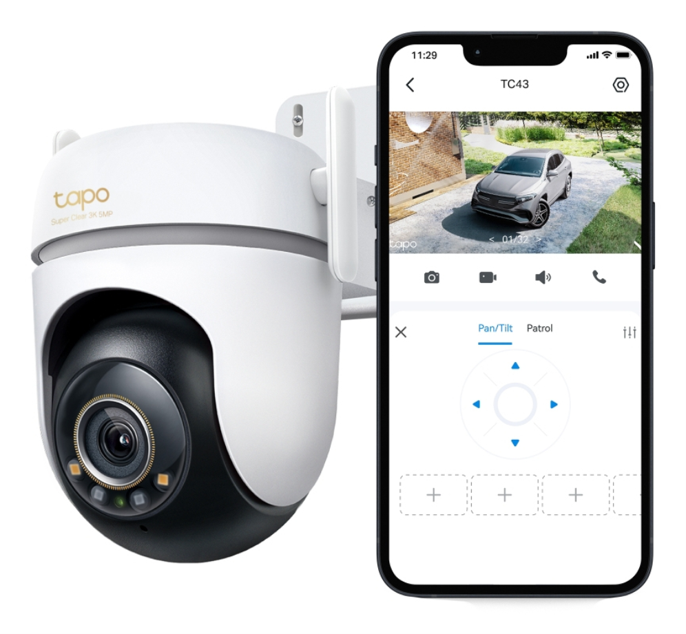 TP-Link Tapo TC43(EU) V2 Esférico Cámara de seguridad IP Interior y exterior 2880 x 1620 Pixeles Techo/Pared/Poste - detalle