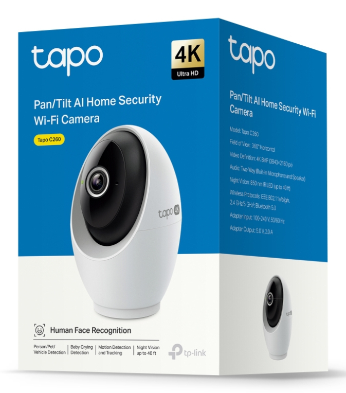 TP-Link Tapo C260 Cámara de seguridad IP Interior 3840 x 2160 Pixeles Techo/Pared/Escritorio - detalle