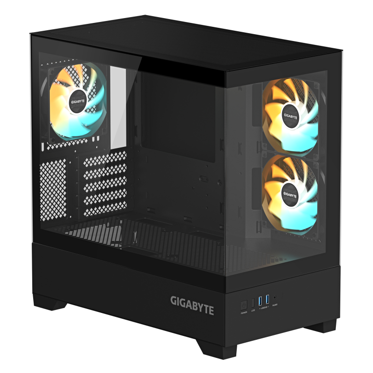 GIGABYTE C201 PANORAMIC Midi Tower Negro - detalle