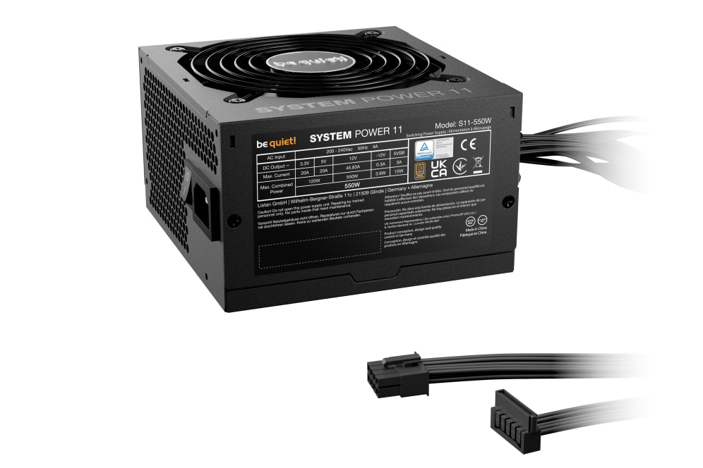 be quiet! System Power 11 550W unidad de fuente de alimentación 20+4 pin ATX ATX Negro