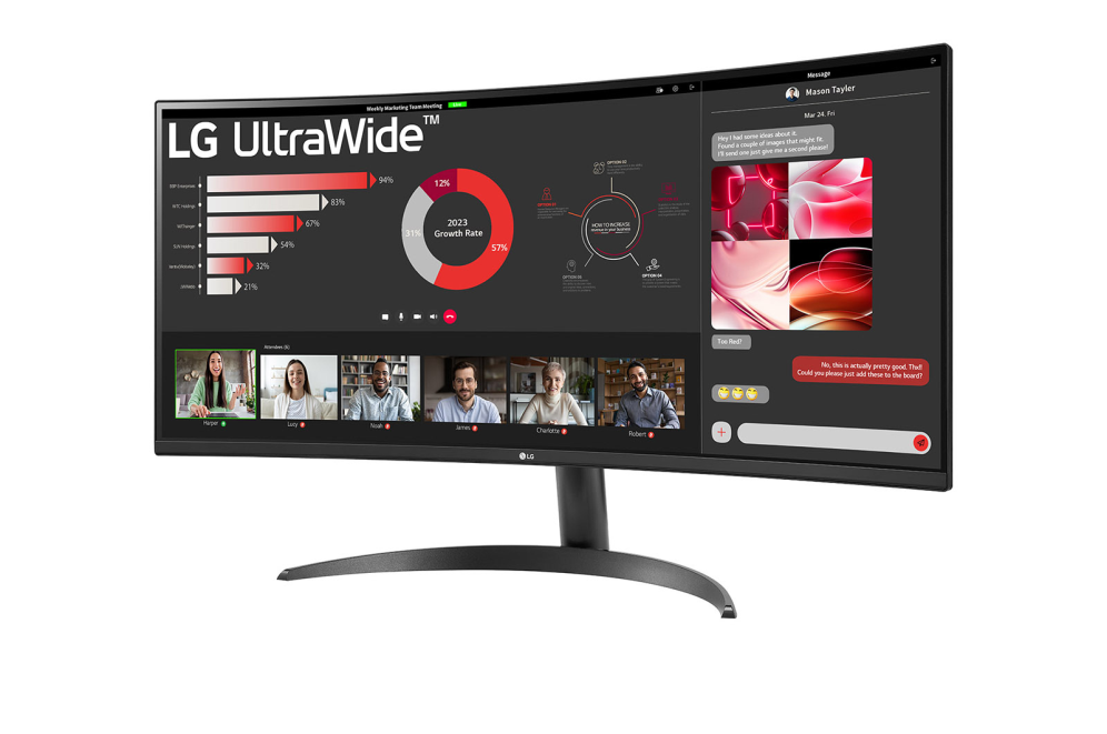 LG 34WR50QK-B pantalla para PC 86.4 cm (34") 3440 x 1440 Pixeles Wide Quad HD Negro - detalle