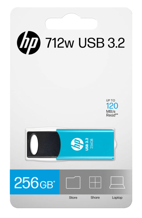 HP 712w unidad flash USB 256 GB USB tipo A 3.2 Gen 1 (3.1 Gen 1) Azul